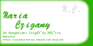 maria czigany business card